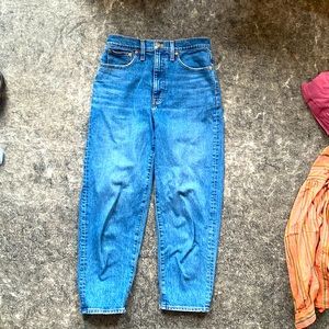 Madewell Balloon Jeans, medium wash, 27